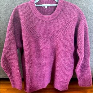 Madewell Purple Belfiore Pullover Wool Sweater - M